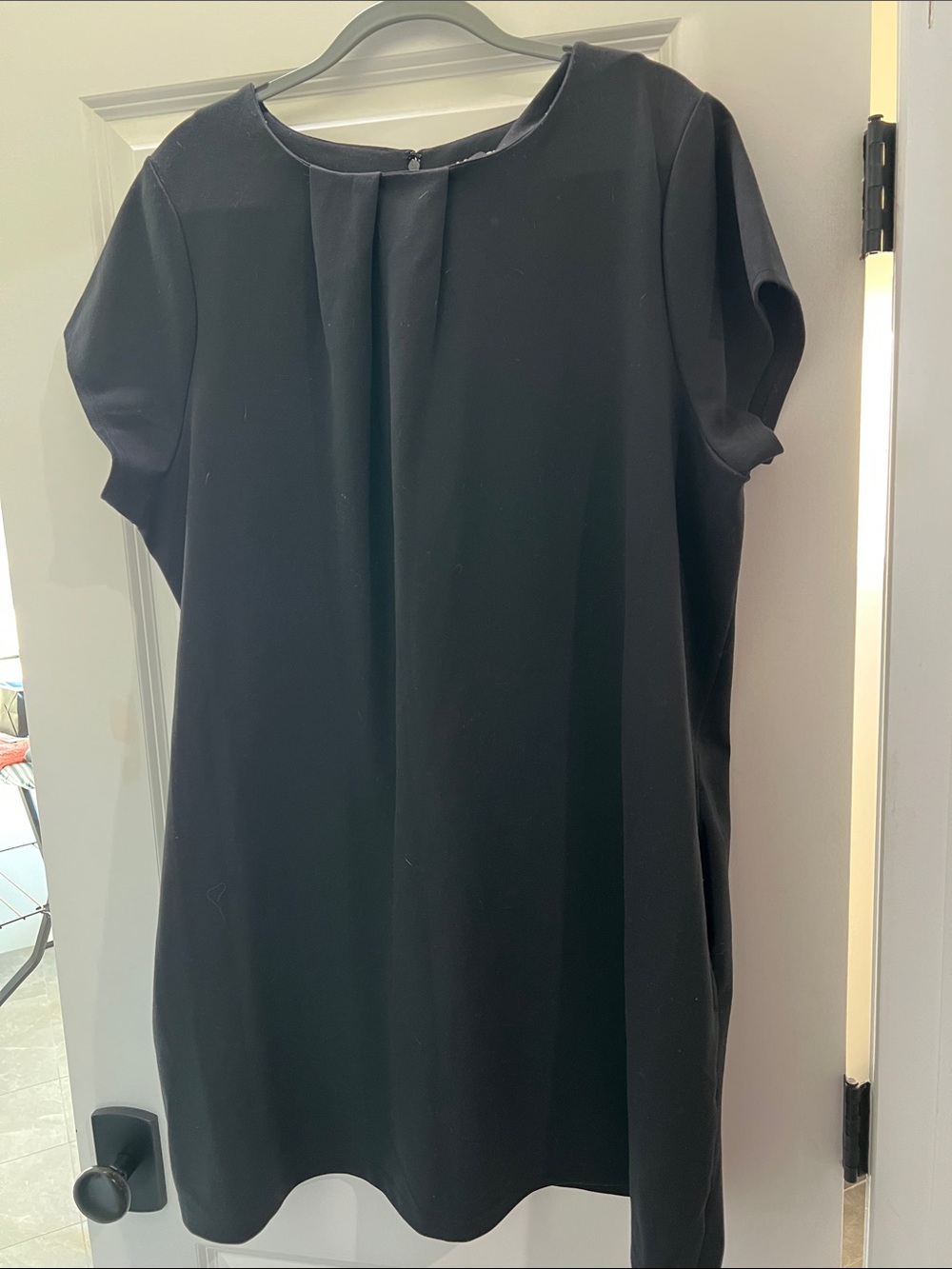 Lands' End Black Short-Sleeve Shift Tunic